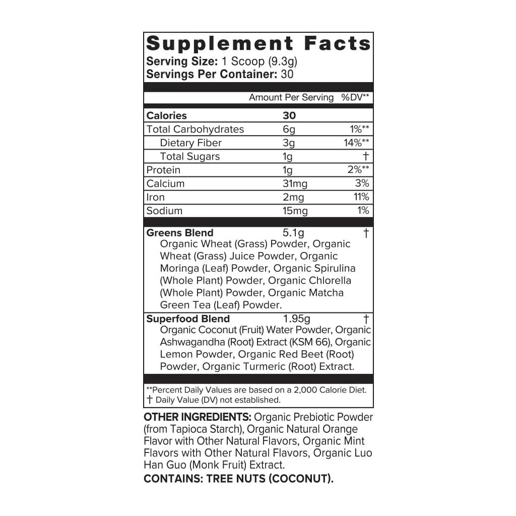 Organifi Green Juice Powder glass with mixed drink suggests easy smoothies and hydration.