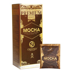 ORGANO Gourmet Cafe Mocha box with sachets for convenient, on-the-go brewing.