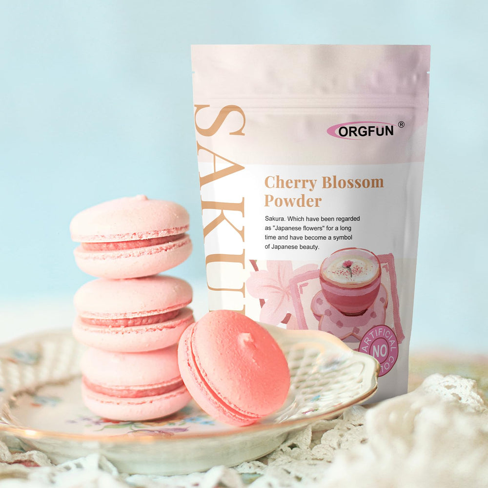 ORGFUN Sakura Powder dusted on a cake for pink decoration