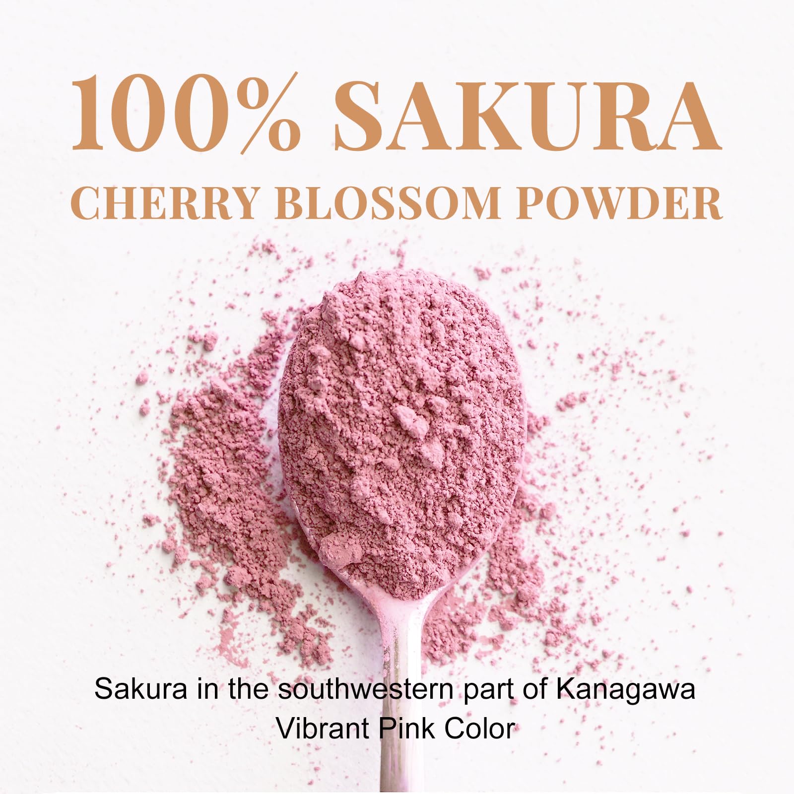 ORGFUN Sakura Powder blended into a latte with a rosy hue