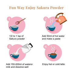 ORGFUN Sakura Powder in a smoothie adding natural pink color