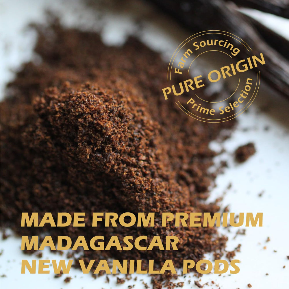 ORGFUN Vanilla Powder in cake batter showcases rich aroma and flavor.