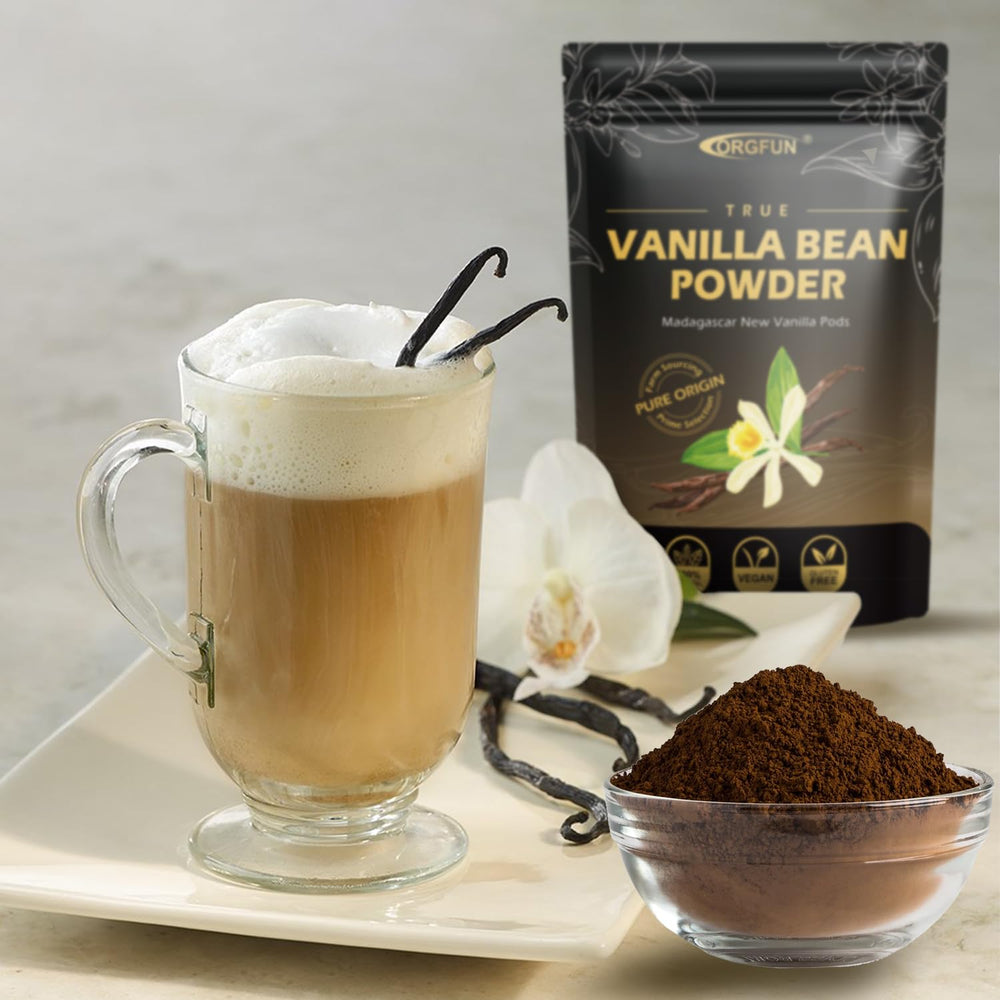 ORGFUN Vanilla Powder stirred into custard for smooth, even flavor.