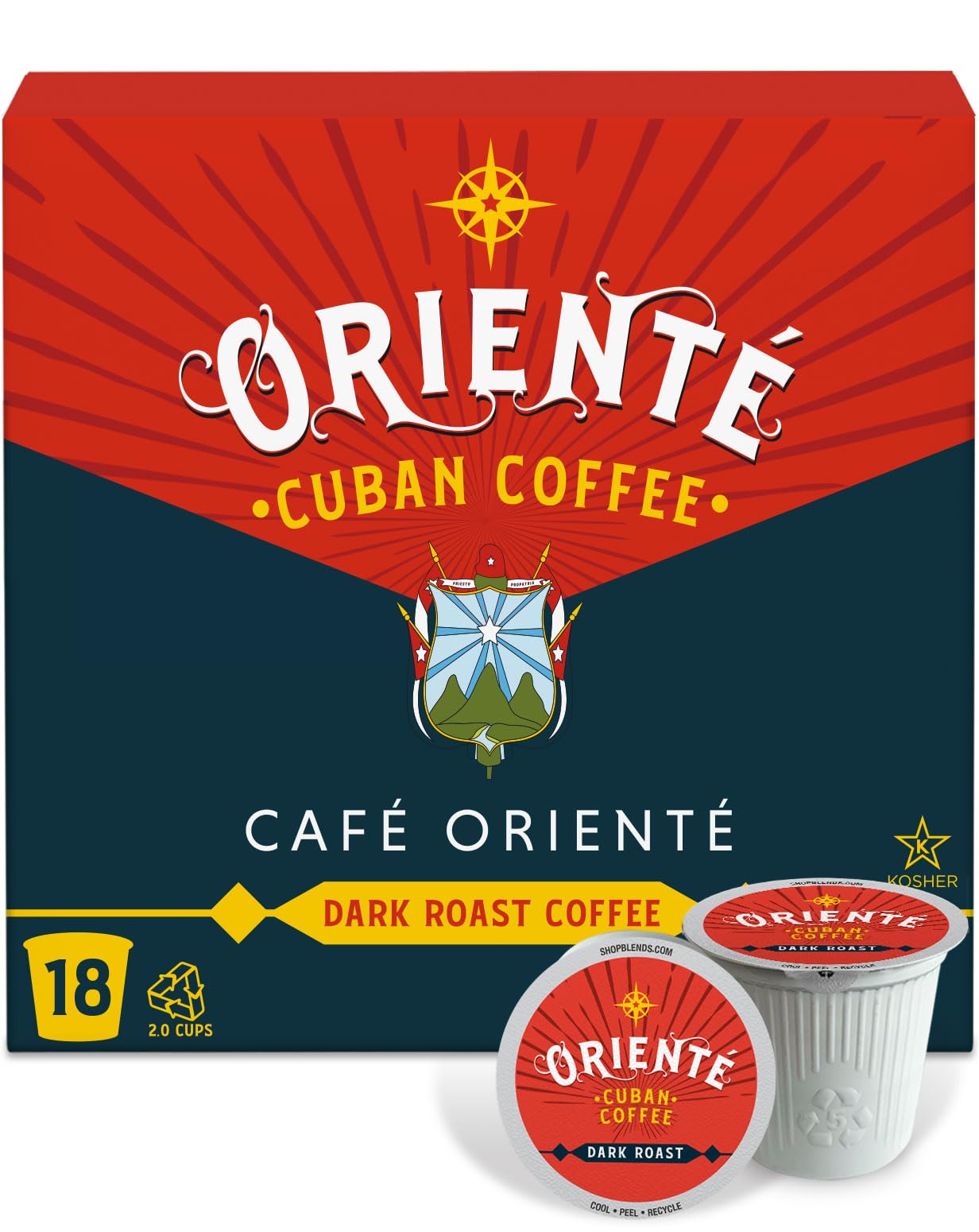 Oriente Dark Roast Coffee Pods deliver bold flavor for a smooth, café-style morning.