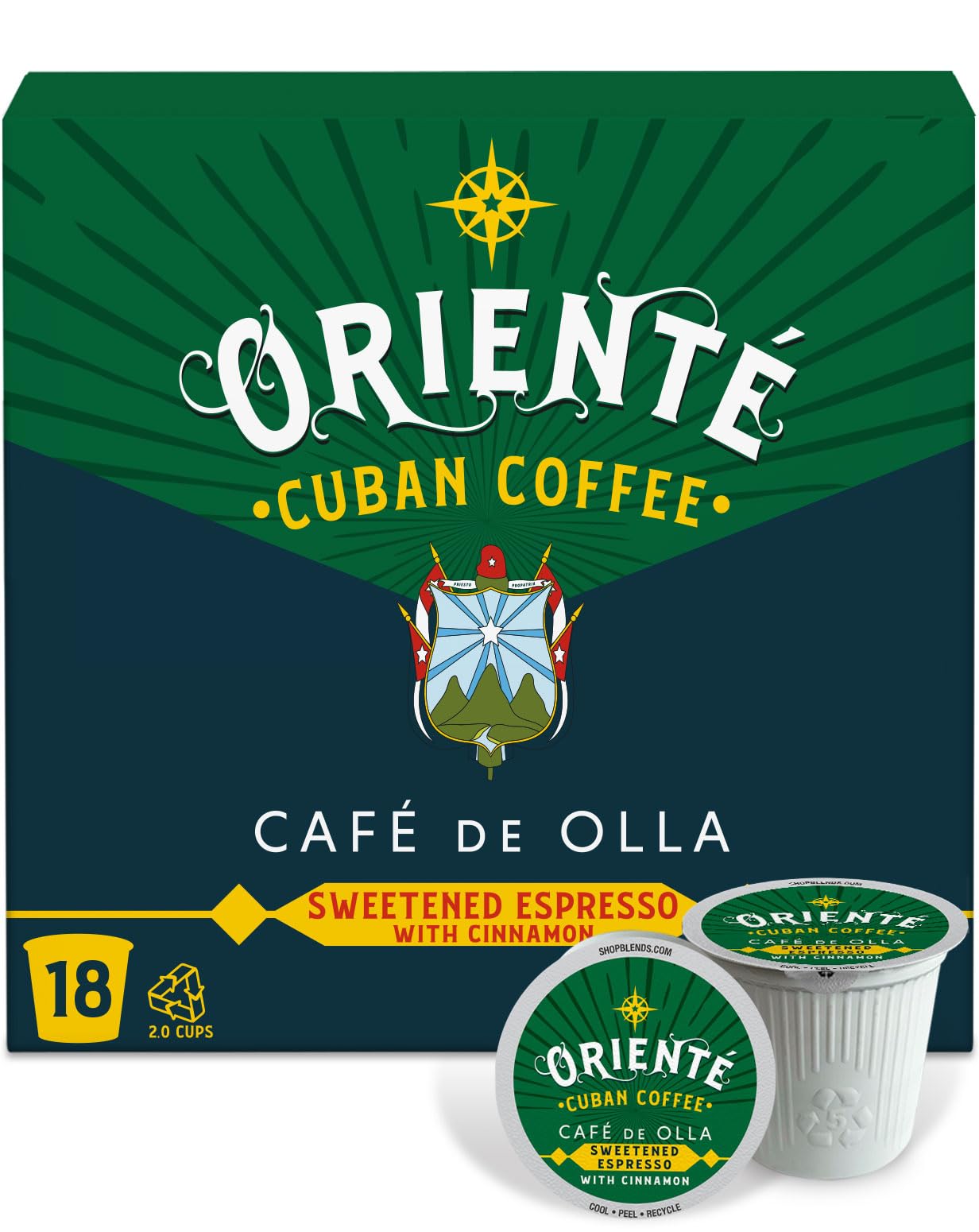 Oriente Cuban Coffee Roasters sweetened espresso cinnamon pods illuminate morning rituals.