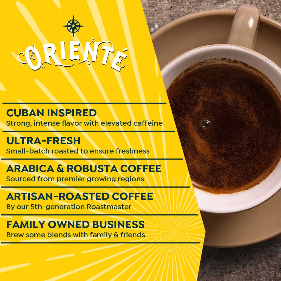 Oriente Sweetened Espresso pods Keurig compatibility shown for quick, easy brewing.