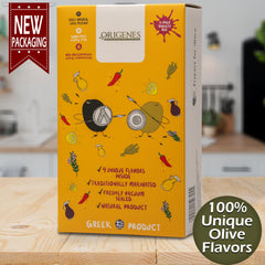 ORIGENES Green olives with lemon for bright salads.