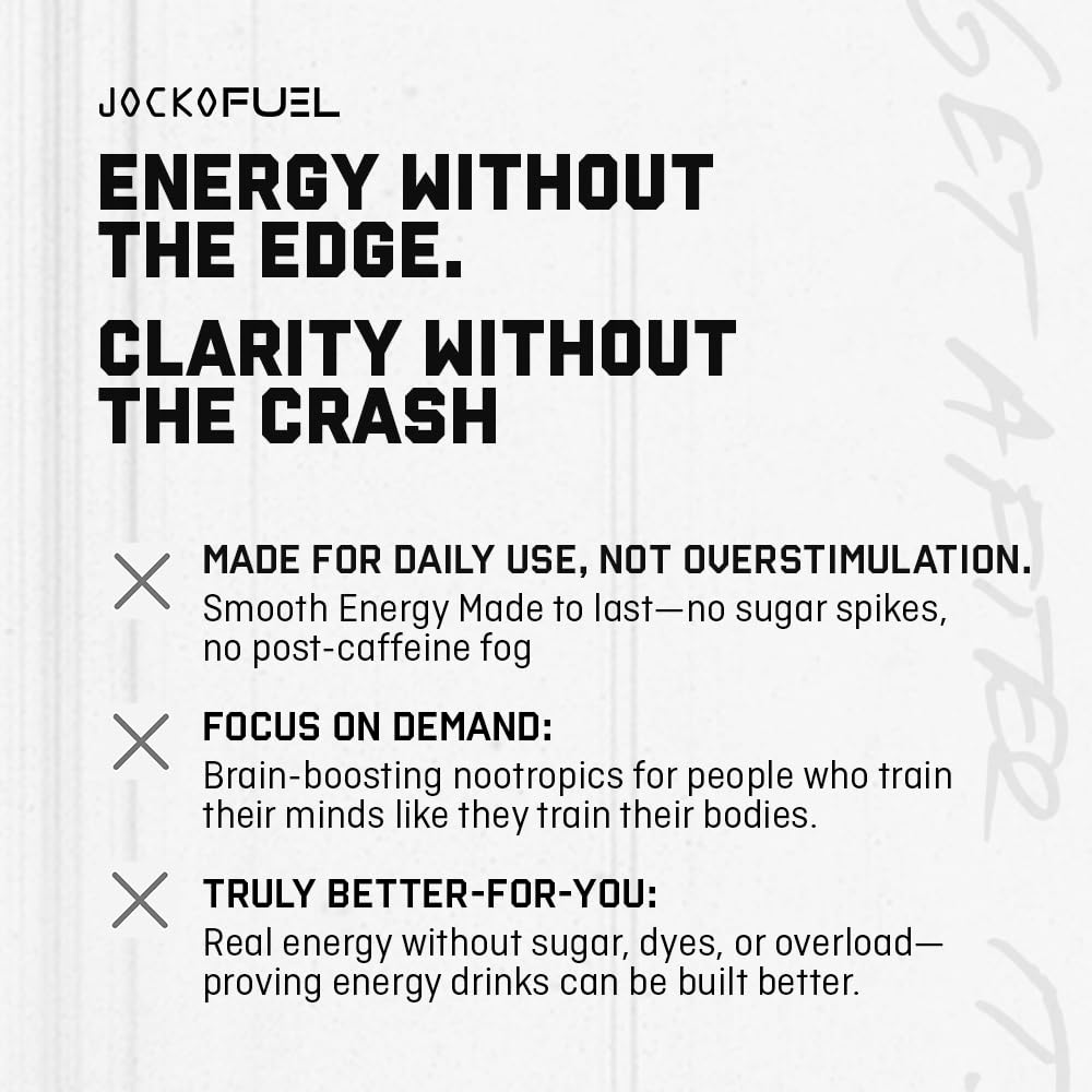 Morning routine scene with Origin Jocko GO Energy Drink for focus.
