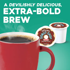 Close-up of The Original Donut Shop Dark Roast beans for rich flavor