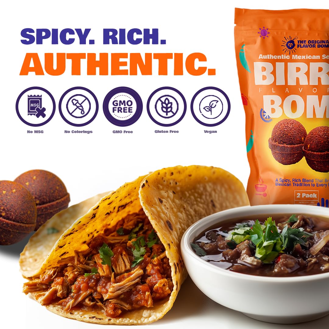 Aromas rise as Original Flavor Bomb birria bombs simmer, inviting home cooks