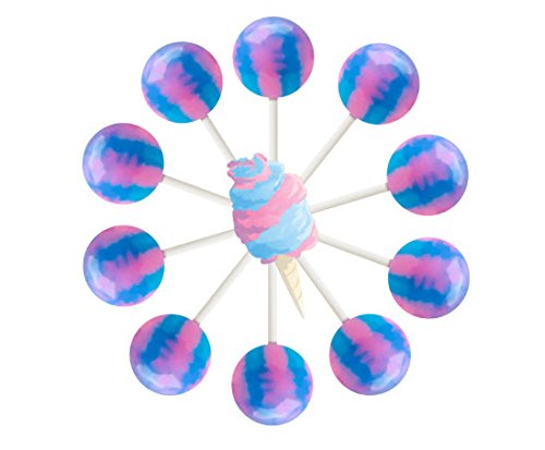 Original Gourmet Cotton Candy Lollipop Bag displays vibrant sticks for party favors