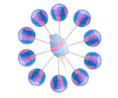 Original Gourmet Cotton Candy Lollipop Bag displays vibrant sticks for party favors
