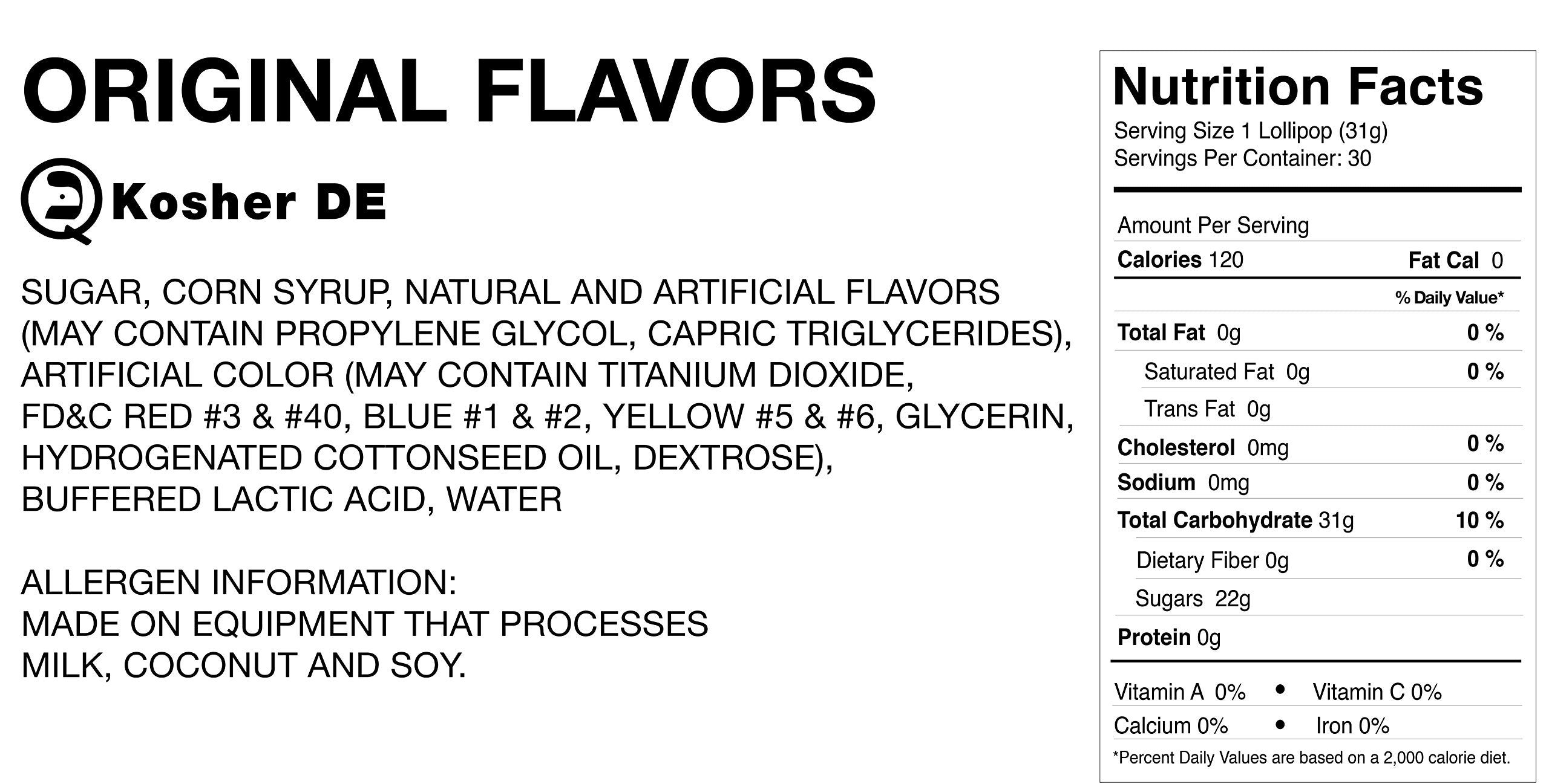 Original Gourmet Lollipops Bubble Gum colorful wrappers hint at a fun flavor