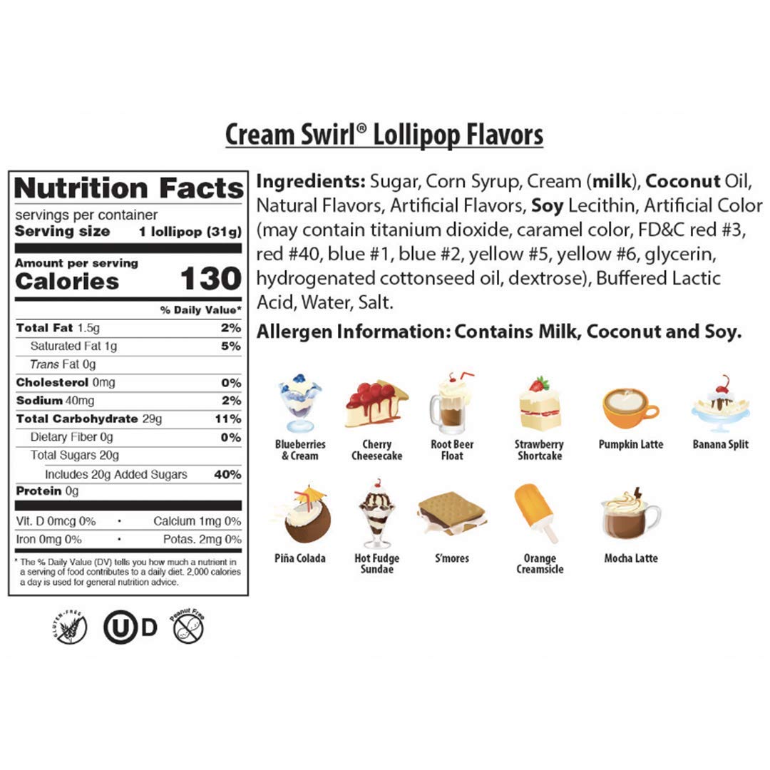 Original Gourmet plastic-stick lollipops for mess-free snacking.