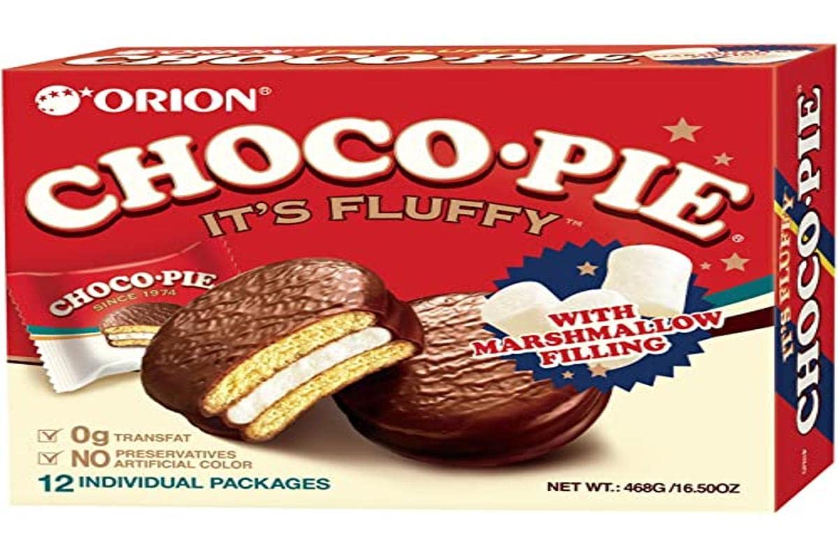 Orion Choco Pie packaged box, perfect for on-the-go snacking and sharing.