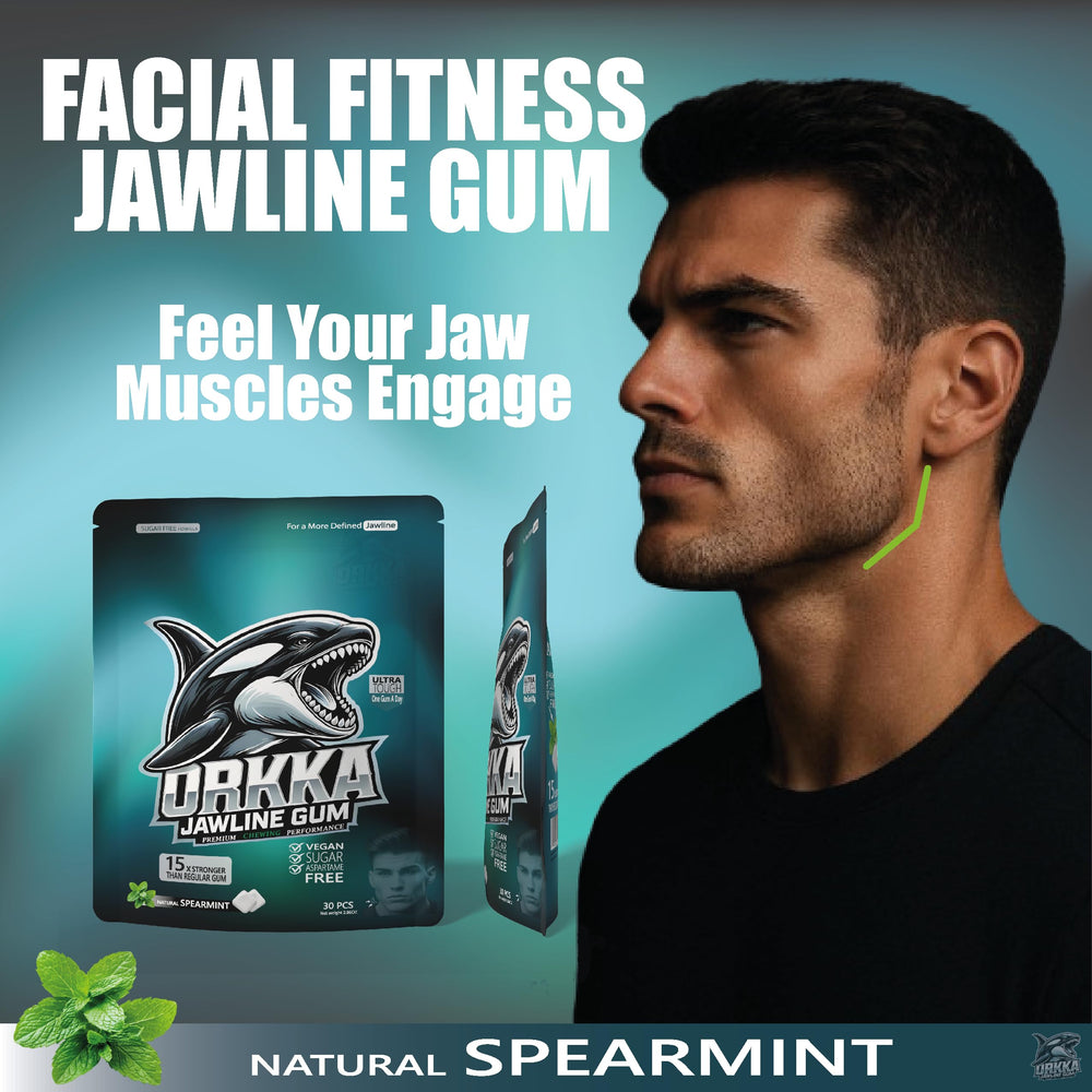 ORKKA Jawline Gum aspartame-free option for sensitive chewers and mindful snacking.