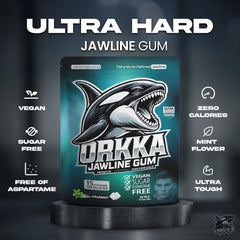 ORKKA Jawline Gum sculpted jawline visuals for a defined profile during daily routines.