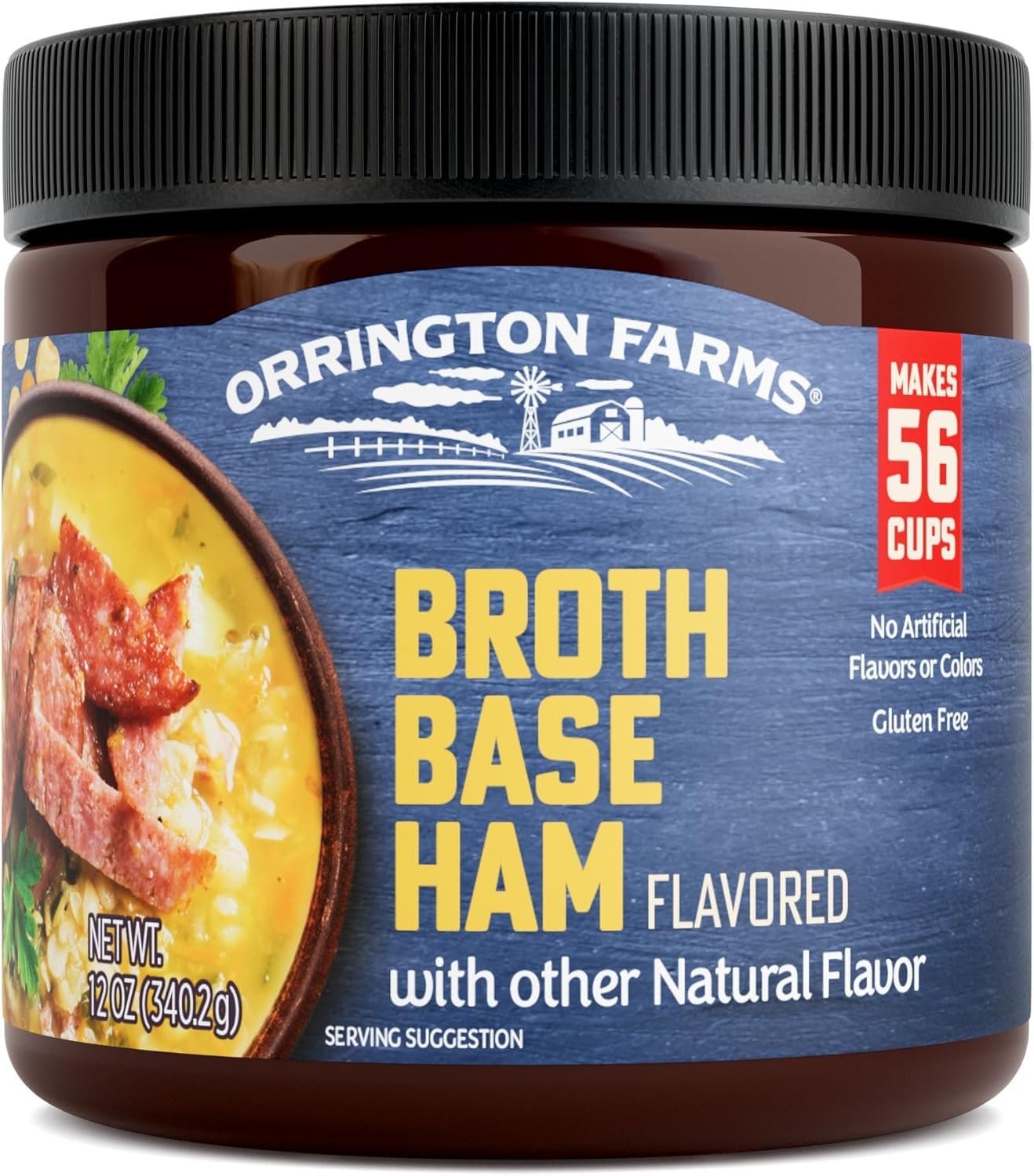 Orrington Farms Base Ham Nat label highlights natural ingredients for versatile cooking.