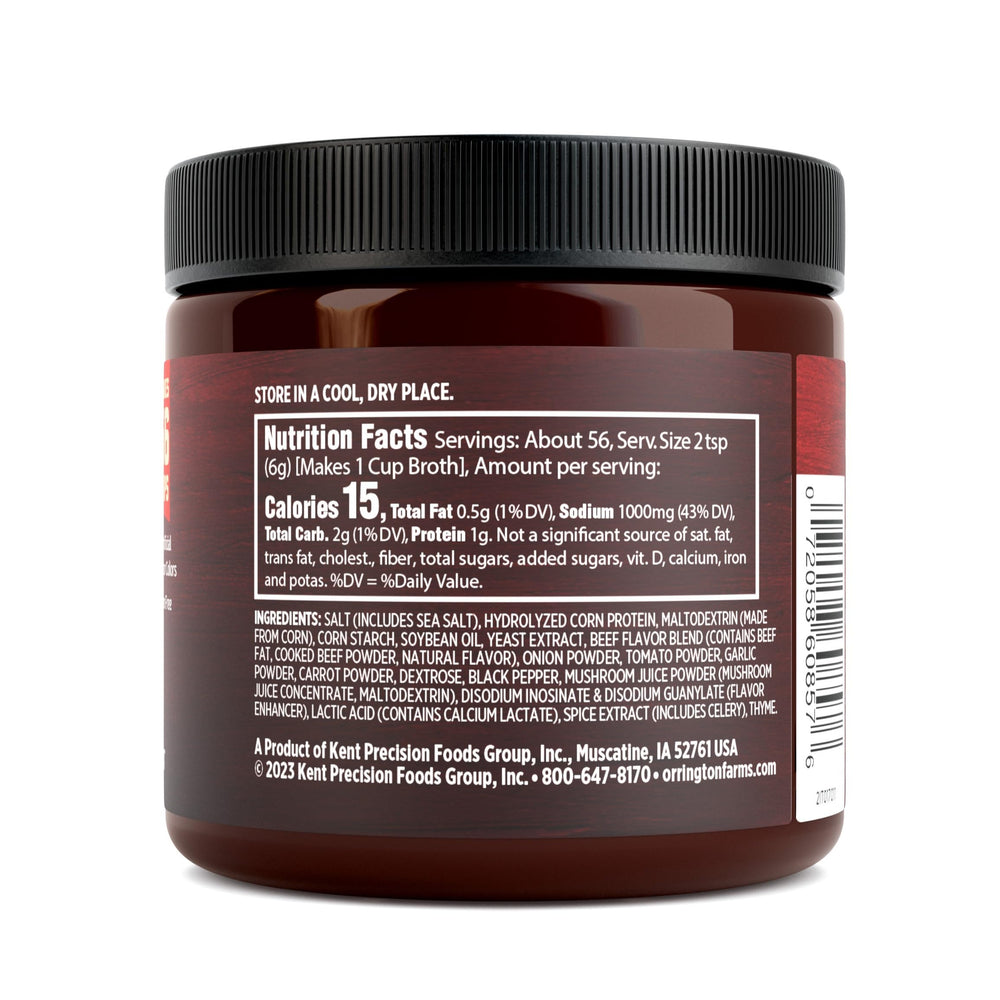 Orrington Farms Gluten-free broth base supports gluten-free cooking and dietary needs.