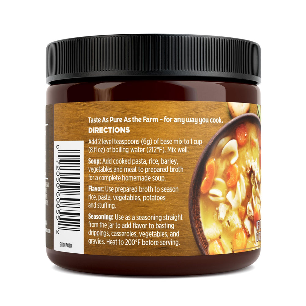 Orrington Farms Chicken Broth Base scoop-measure highlights easy portioning for soups