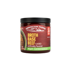 Orrington Farms Vegan Beef Flavored Broth Base jar ready to flavor soups and stews
