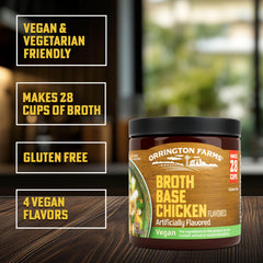 Orrington Farms vegan broth base powder dissolving quickly for soups