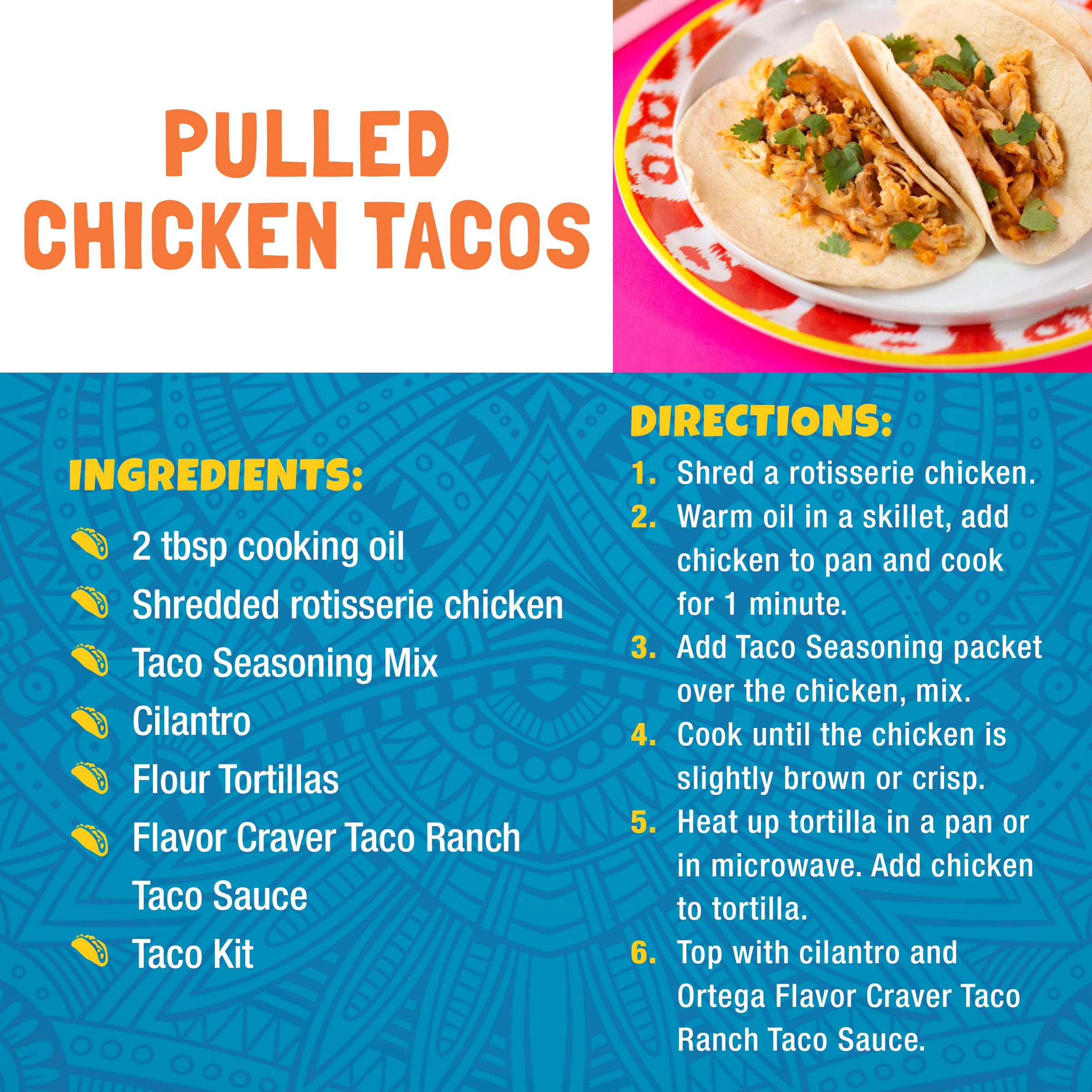 Home kitchen with Ortega kit for quick weeknight tacos.