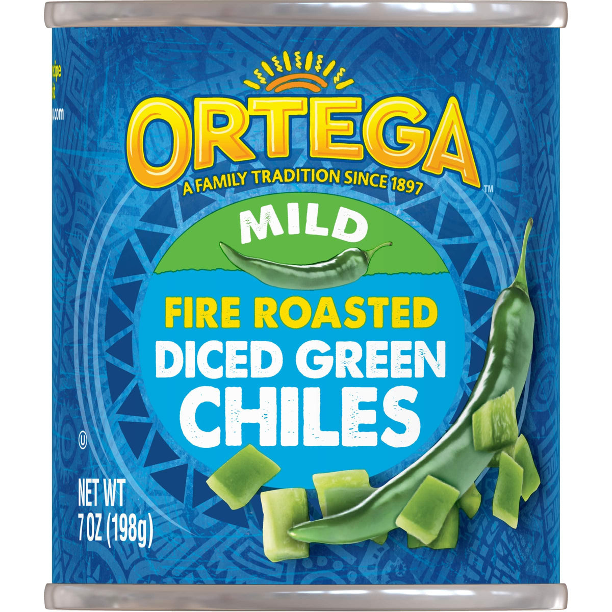 Ortega Diced Green Chiles in a can add mild heat to scrambled eggs for breakfast.