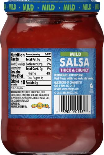 Ortega salsa being poured for quick dips and meals