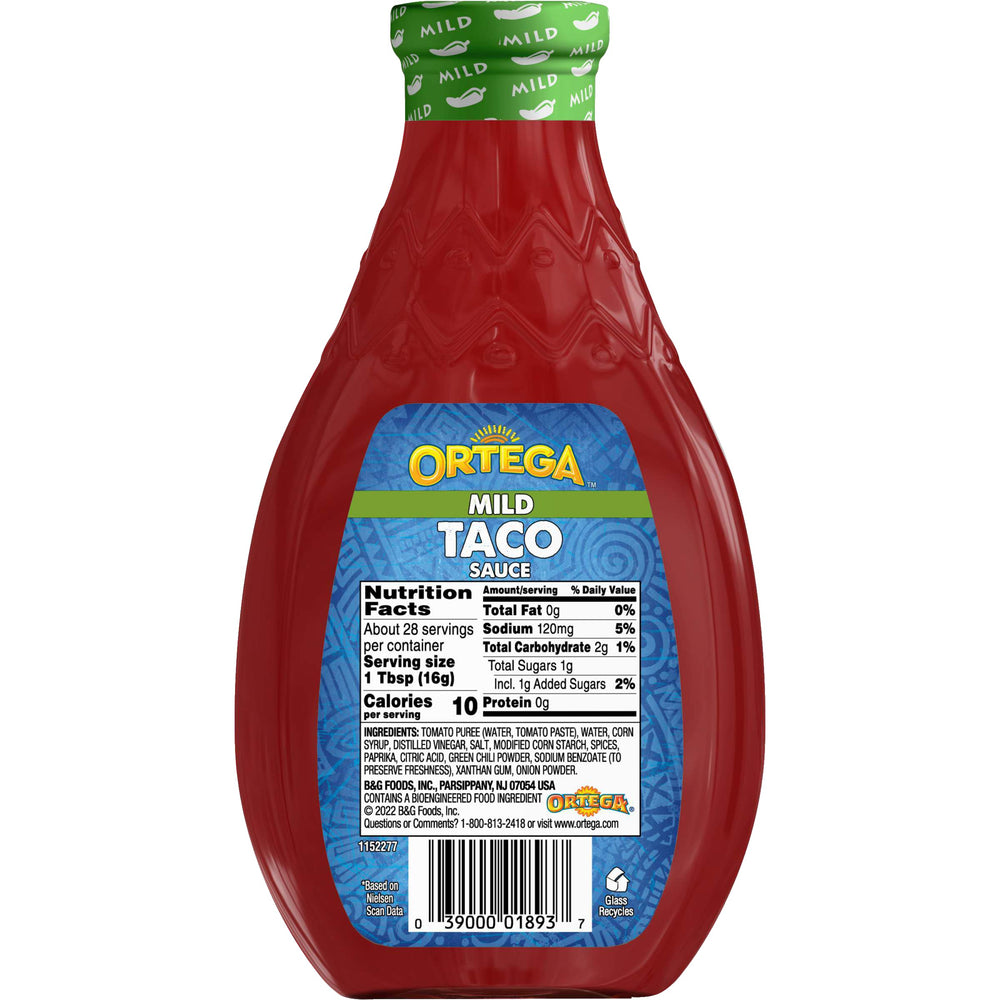 Ortega Original Taco Sauce Mild kitchen essential for quick meals.