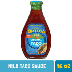 Ortega Original Taco Sauce Mild on tacos for extra flavor.