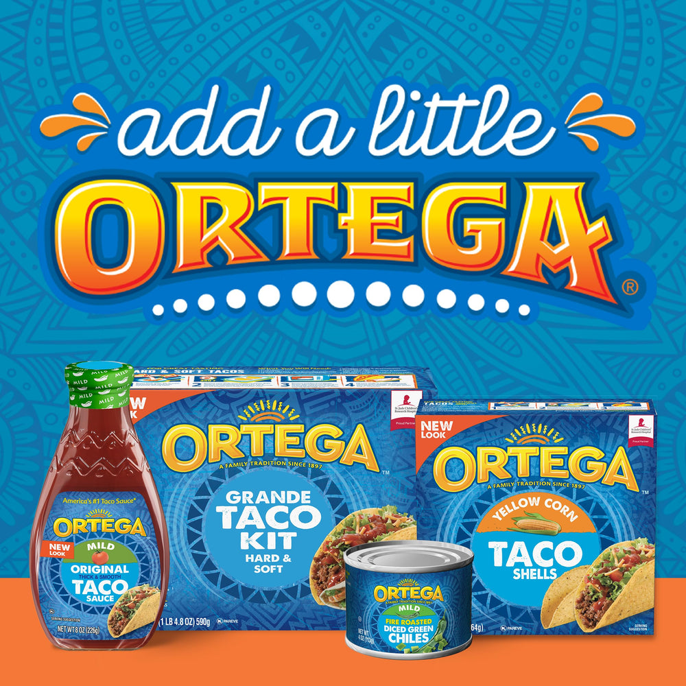 Ortega Original Taco Sauce packaging history concept image.