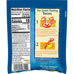 Ortega taco seasoning spice blend bottle showcases authentic Mexican flavors