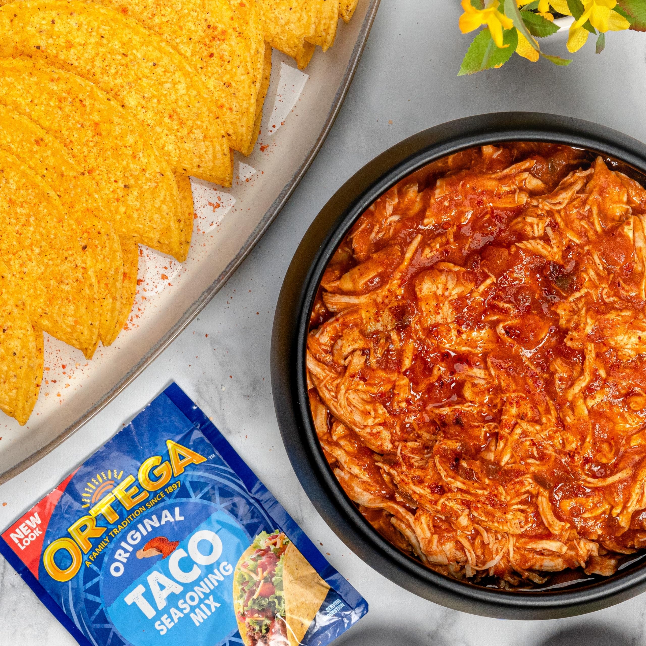 Ortega Taco Seasoning vegetables taco night, adds spice and color.