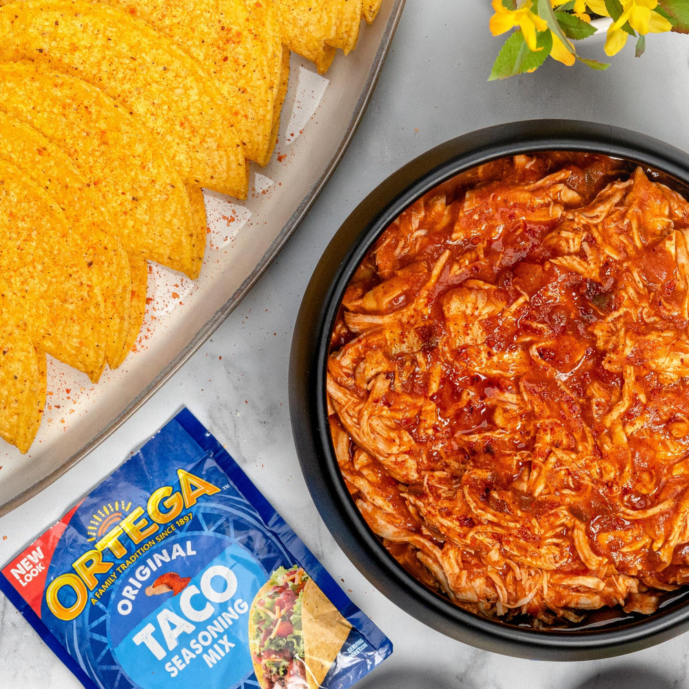 Ortega Taco Seasoning vegetables taco night, adds spice and color.