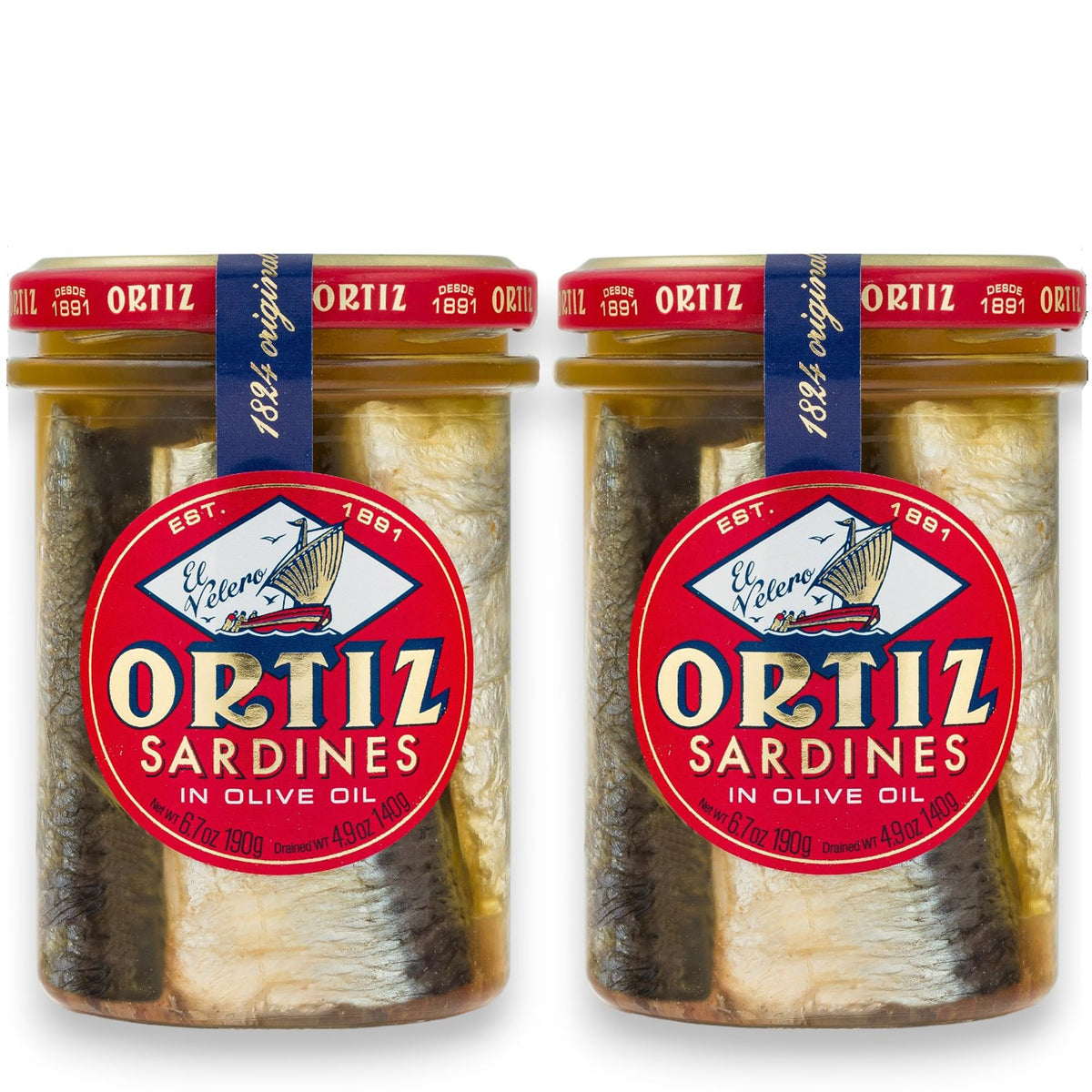 Ortiz sardines old-style jar highlighting premium texture for tapas and salads