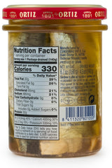 Ortiz sardines in olive oil close-up shows buttery texture and premium packaging