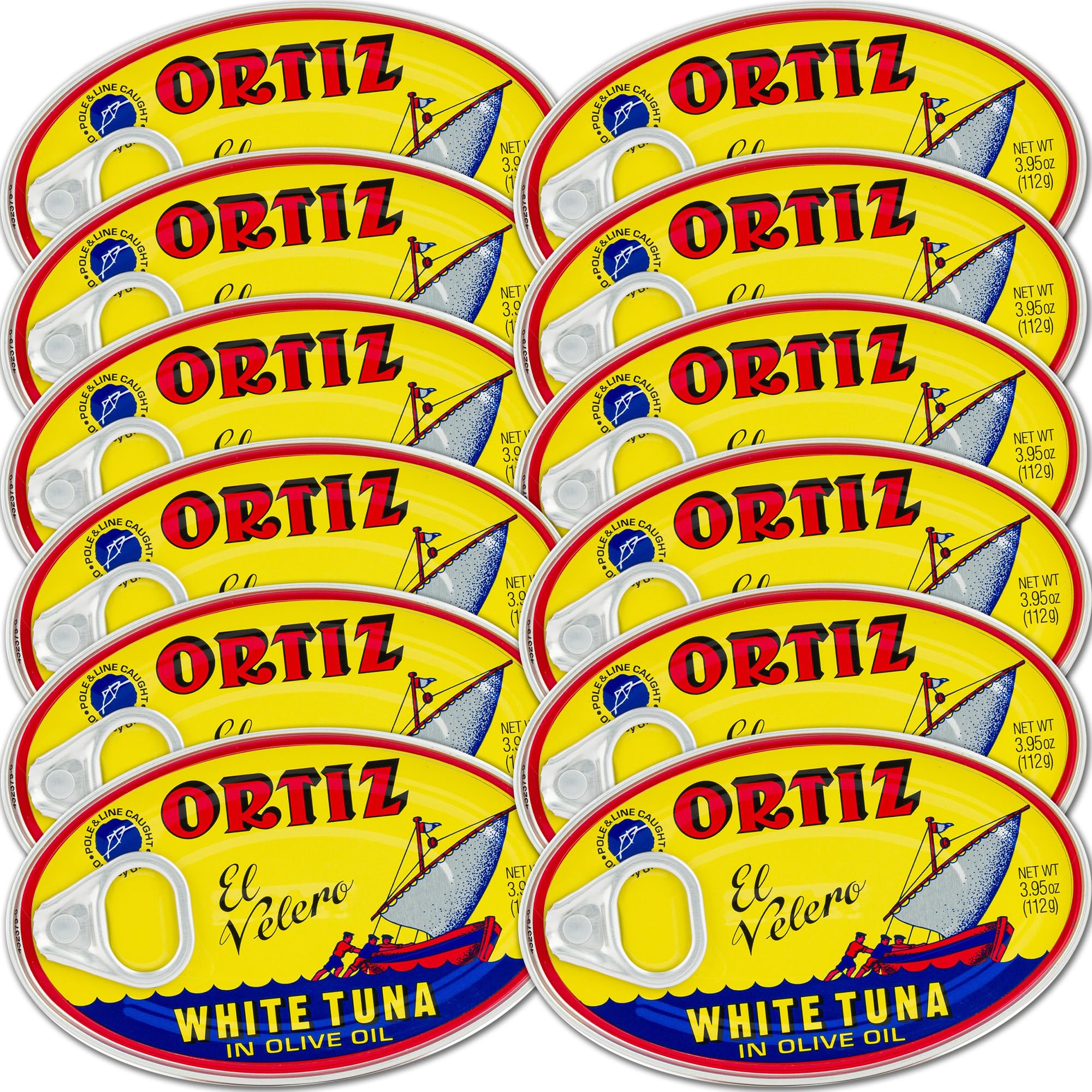 Ortiz white tuna in olive oil tender slices for quick meals.