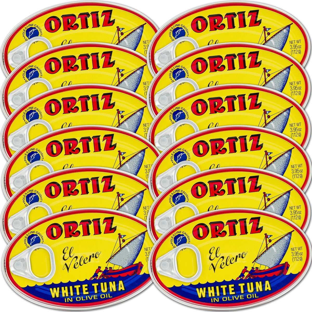 Ortiz white tuna in olive oil tender slices for quick meals.