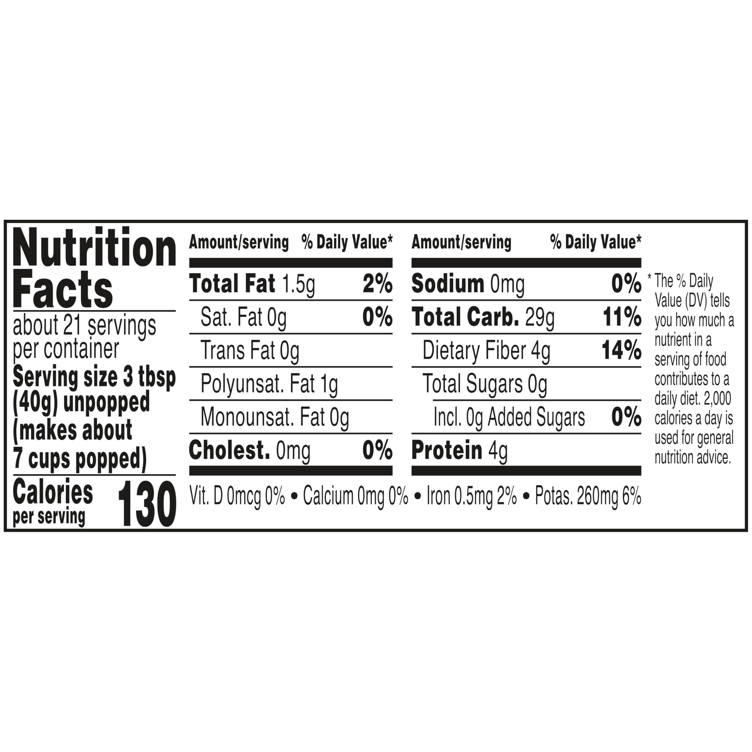 Orville Redenbacher's 30 oz bag resting on pantry shelf