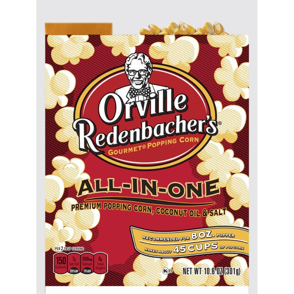 Orville Redenbacher's all-in-one popcorn kit with oil and salt for quick, consistent batches.