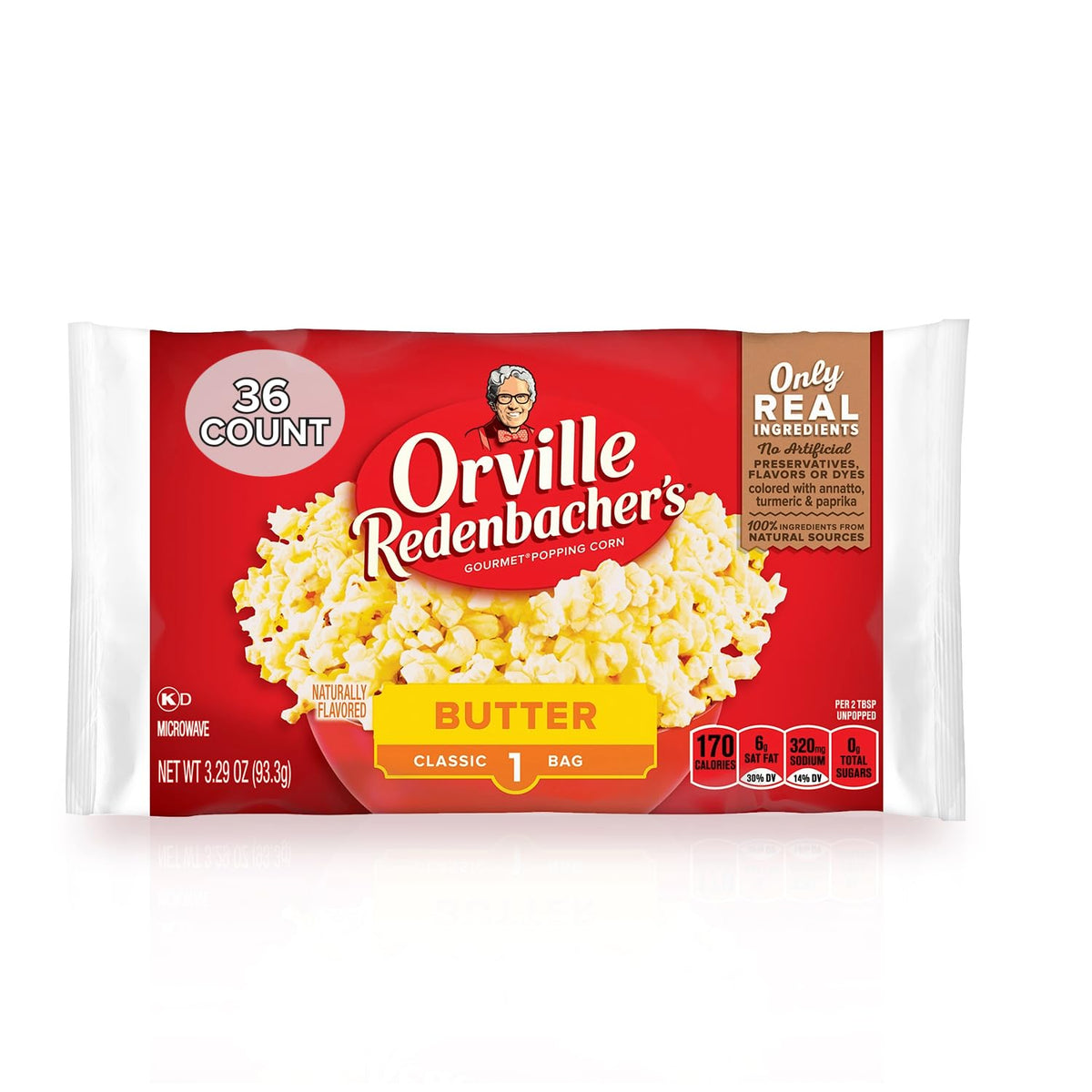 Orville Redenbacher's Butter Popcorn bags ready for quick movie-night snacking.