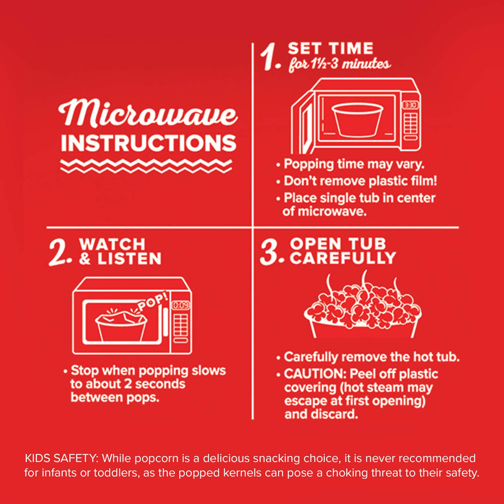 Orville Redenbacher's kernels from trusted farms ensure popping quality.