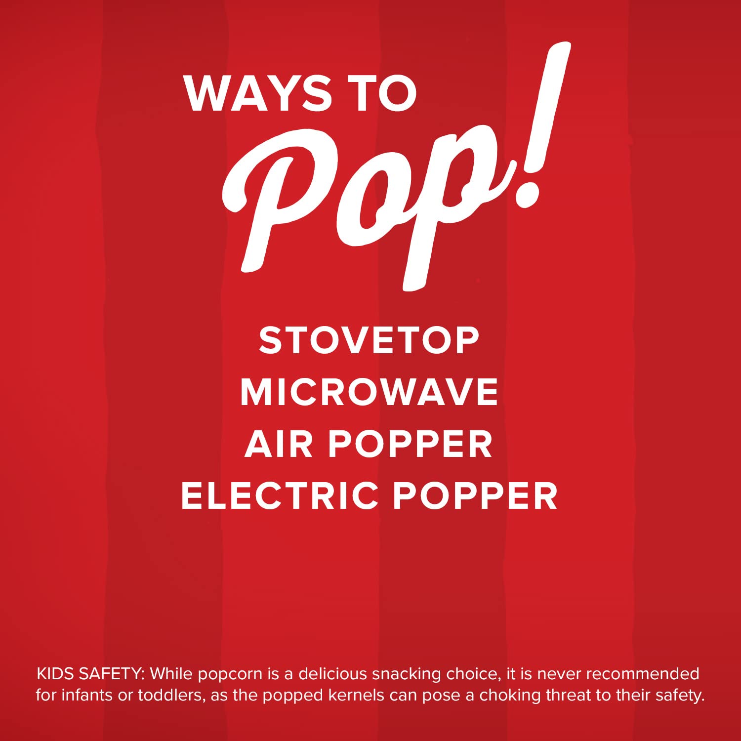 Light, fluffy popcorn produced from Orville Redenbacher's Original Yellow kernels.