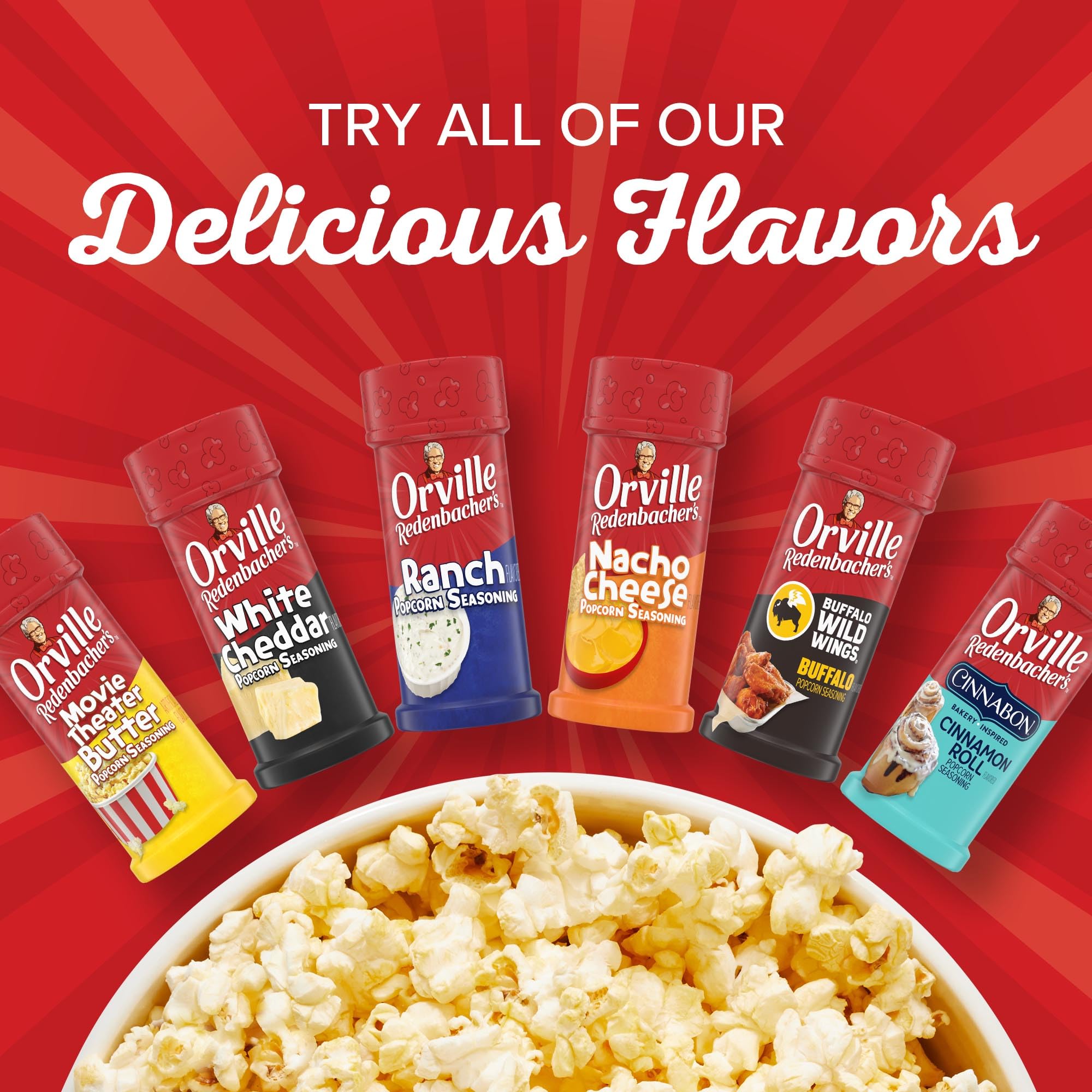 Orville Redenbacher's Movie Theater Butter on a bowl of popcorn for a cozy night.