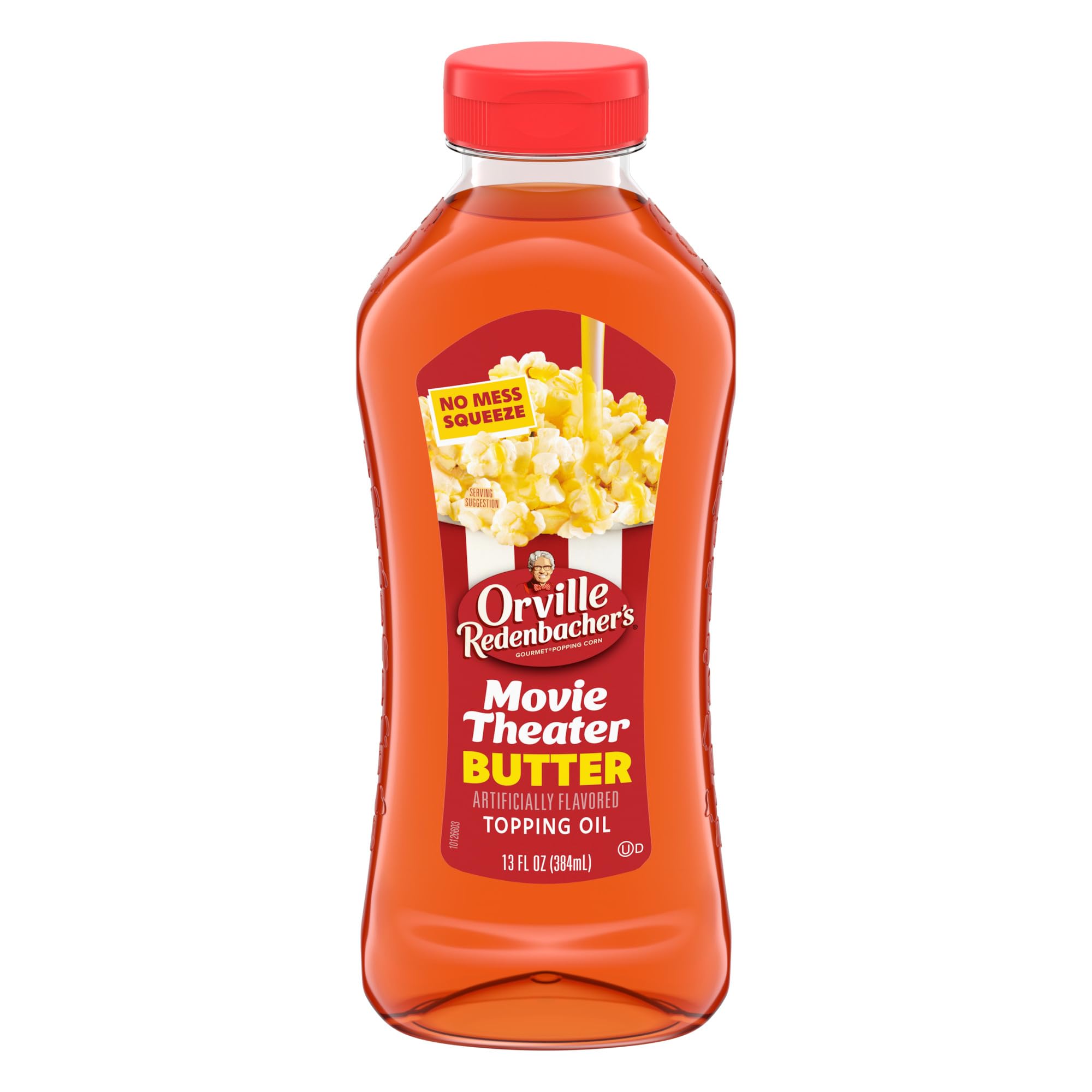 Orville Redenbacher's topping oil bottle pour for quick butter drizzle on popcorn