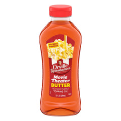 Orville Redenbacher's topping oil bottle pour for quick butter drizzle on popcorn