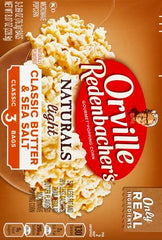 A bowl of Orville Redenbacher's Naturals Light popcorn with sea salt.