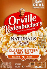 Close-up of butter on Orville Redenbacher's Naturals Light kernels.