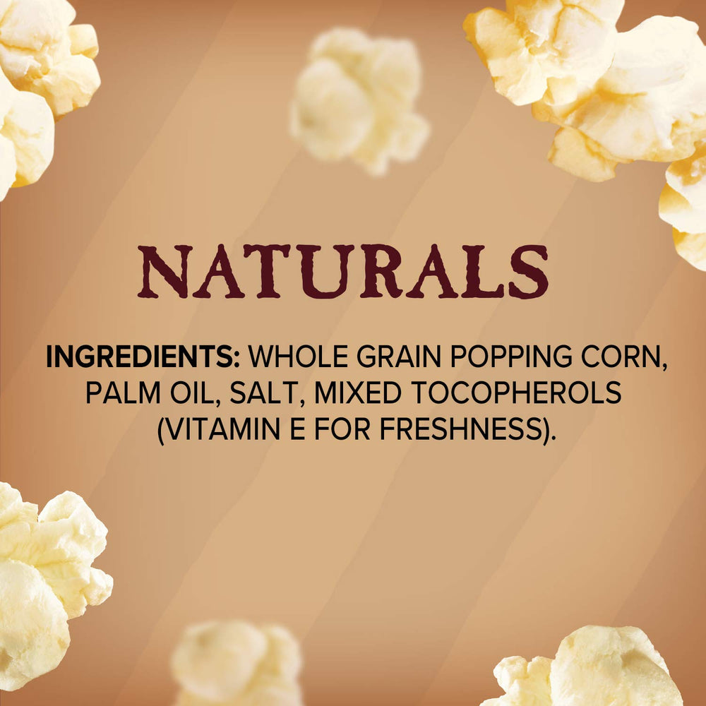 Crisp, light texture of Orville Redenbacher's Naturals Simply Salted popcorn